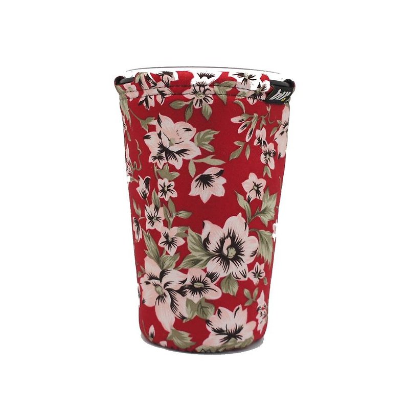 BLR Drink caddy for Vespa [ Red Flowers ] WD88 - ถุงใส่กระติกนำ้ - วัสดุอื่นๆ สีแดง
