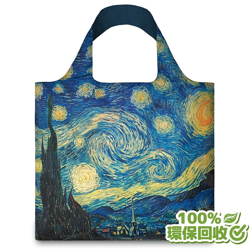 LOQI購物袋-梵谷・星空(無扣帶、無暗袋) - 其他 - 環保材質 藍色
