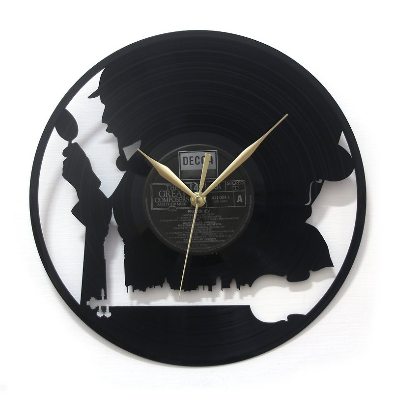 黑膠時鐘 福爾摩斯 貝克街的樂章 - 時鐘/鬧鐘 - 其他材質 黑色
