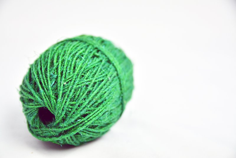 Hand twist twine dark green _ _ fair trade - Knitting, Embroidery, Felted Wool & Sewing - Plants & Flowers Green