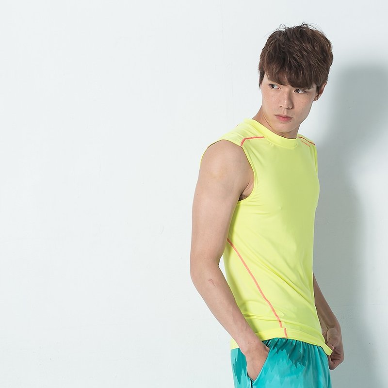 Jin cool kinetic energy M Vest - Yellow - เสื้อกั๊กผู้ชาย - วัสดุอื่นๆ 