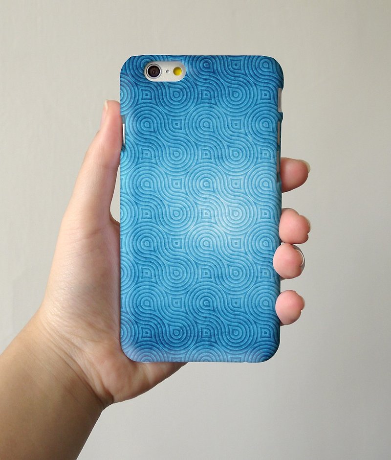 Pattern blue 066 3D Full Wrap Phone Case, available for  iPhone 7, iPhone 7 Plus, iPhone 6s, iPhone 6s Plus, iPhone 5/5s, iPhone 5c, iPhone 4/4s, Samsung Galaxy S7, S7 Edge, S6 Edge Plus, S6, S6 Edge, S5 S4 S3  Samsung Galaxy Note 5, Note 4, Note 3,  Note  - อื่นๆ - พลาสติก 
