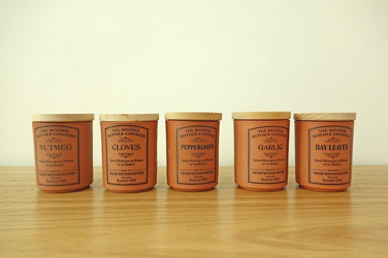 英國Henry Watson絕版香料陶罐組 - 廚具 - 其他材質 咖啡色