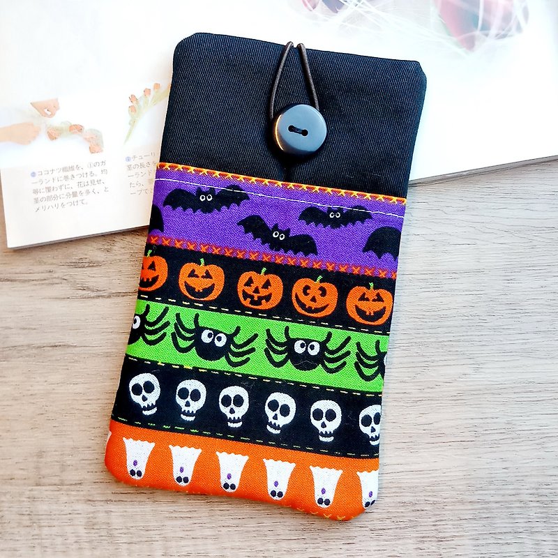 Customized phone bag, mobile phone bag, mobile phone protective cloth cover, such as iPhone Halloween (P-89) - Phone Cases - Cotton & Hemp Multicolor