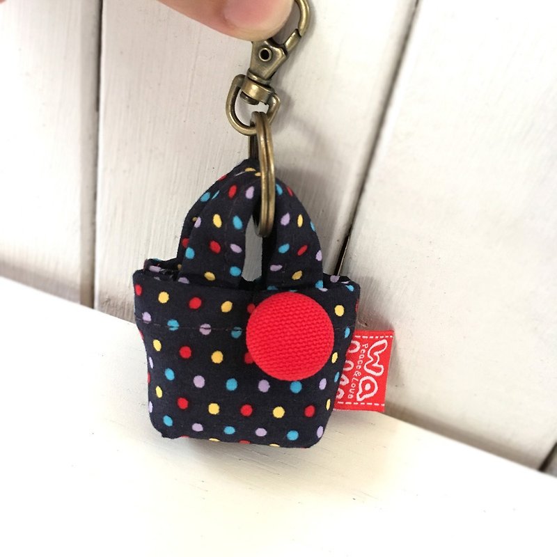 Small red envelope-shaped key ring charms to order production* - Keychains - Cotton & Hemp Blue