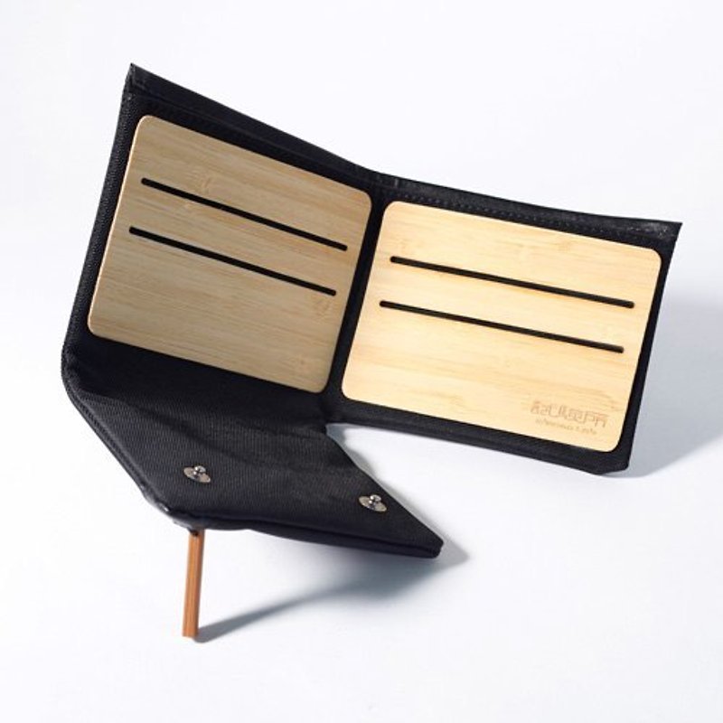 FUUN Wallet (Black) - กระเป๋าใส่เหรียญ - ไม้ไผ่ 