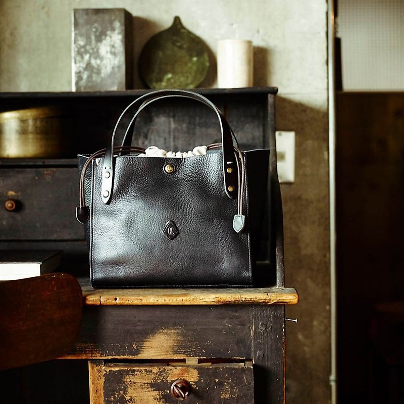 Japanese brand leather handbag Made in Japan by CLEDRAN - กระเป๋าคลัทช์ - หนังแท้ สีนำ้ตาล