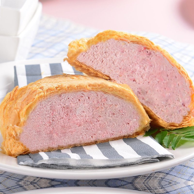 Ai Bosuo [Strawberry Melaleuca Ice Heart Puffs 5pcs] - Cake & Desserts - Fresh Ingredients Pink