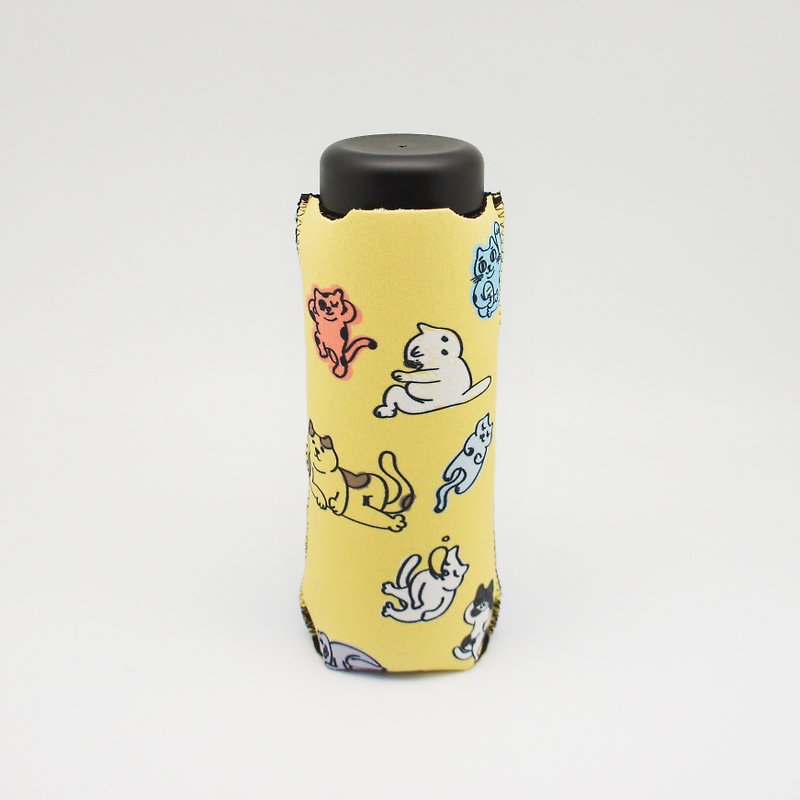 BLR Bottle Sleeve A Monster A Day [ Lazy Cat ] - Beverage Holders & Bags - Other Materials Blue