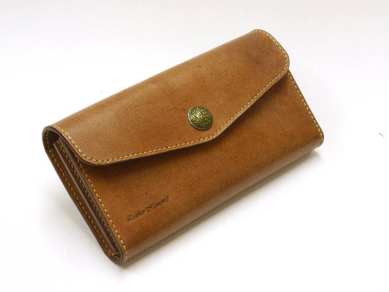 Exclusive orders - LM Envelope Clutch whims - hand-dyed coffee / manual / leather system - Clutch Bags - Genuine Leather 