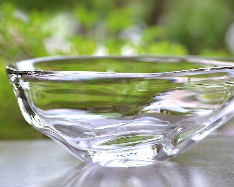 Evening twilight swaying bowl (large) - Small Plates & Saucers - Glass White