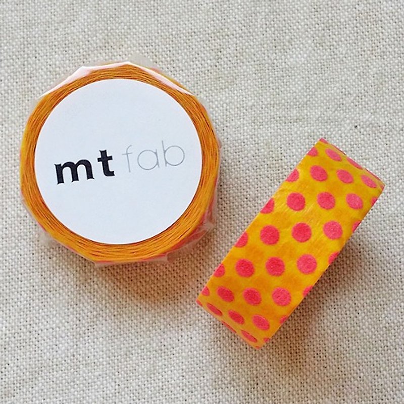 Mt and paper tape fab flocking series [water jade yellow + red (MTFL1P08)] - Washi Tape - Paper Yellow