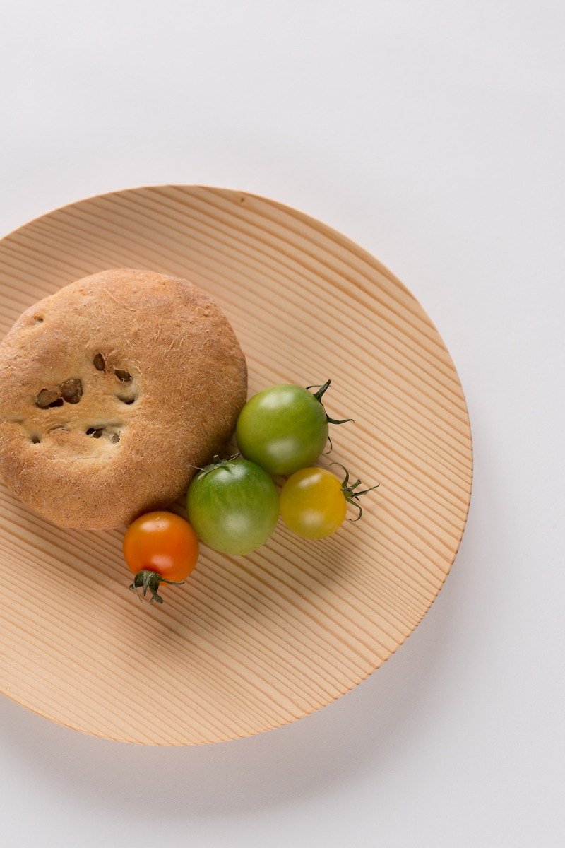 Pint! Japanese fir plate 24cm - Small Plates & Saucers - Wood Brown