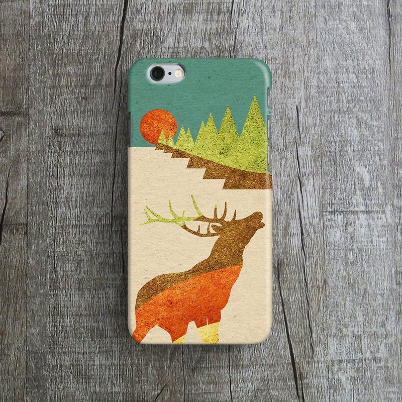 Xmas Deer, - Designer iPhone Case. Pattern iPhone Case. One Little Forest - เคส/ซองมือถือ - พลาสติก สีกากี