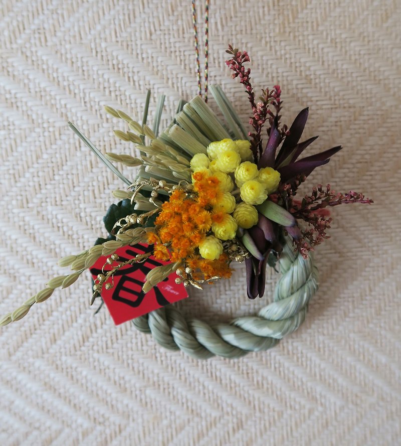 [2016 New Year's craft limited staff person] Wishing Year column even dried flower pendant rope - Plants - Plants & Flowers Red