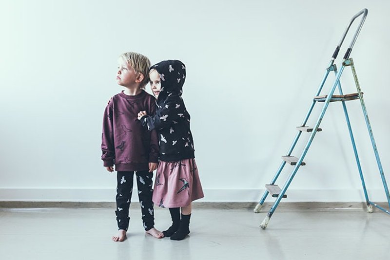 [Nordic children's clothing] Icelandic organic cotton children's cotton blouse 1 to 8 years old dark red - เสื้อยืด - ผ้าฝ้าย/ผ้าลินิน 