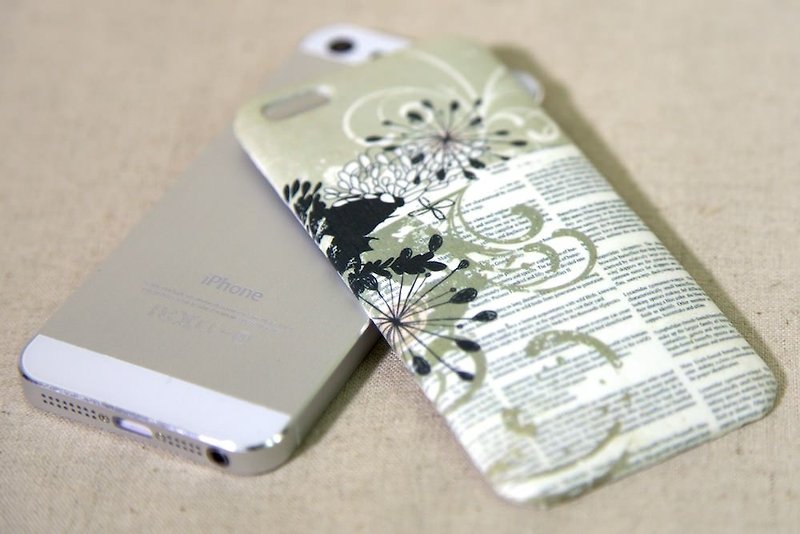 iPhone 5 背包外殼：白銀花語 - 手機殼/手機套 - 其他材質 白色