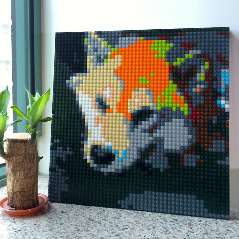40cm*40cm Custom-made DIY lego-like brick mosaic - ภาพวาดบุคคล - พลาสติก หลากหลายสี