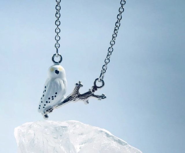 white owl pendant