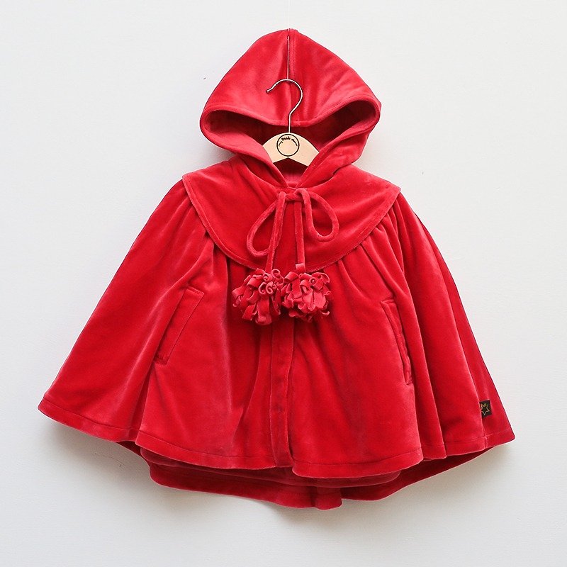 my little star Little Red Riding Hood organic cotton cloak - อื่นๆ - ผ้าฝ้าย/ผ้าลินิน สีแดง