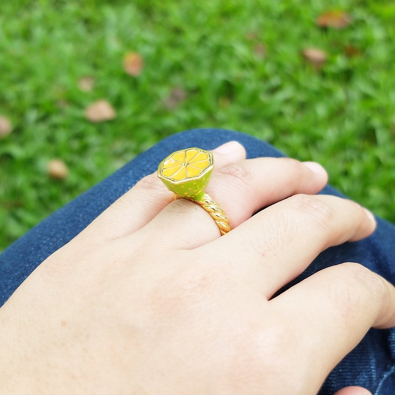Glorikami Orange Ring - แหวนทั่วไป - โลหะ สีส้ม