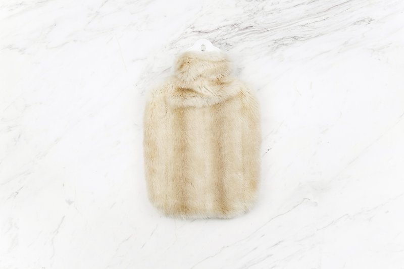 KATRIN LEUZE Faux Fur Hot and Cold Water Bottle-Champagne - Other - Other Materials White