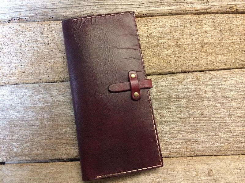 雙面人皮夾 長夾 Wallet   ２ (歡樂款） - 皮件/皮革 - 真皮 紅色