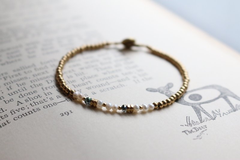 <☞ HAND IN HAND ☜> Natural Pearl - Elena Bracelets (0716) - Bracelets - Gemstone White