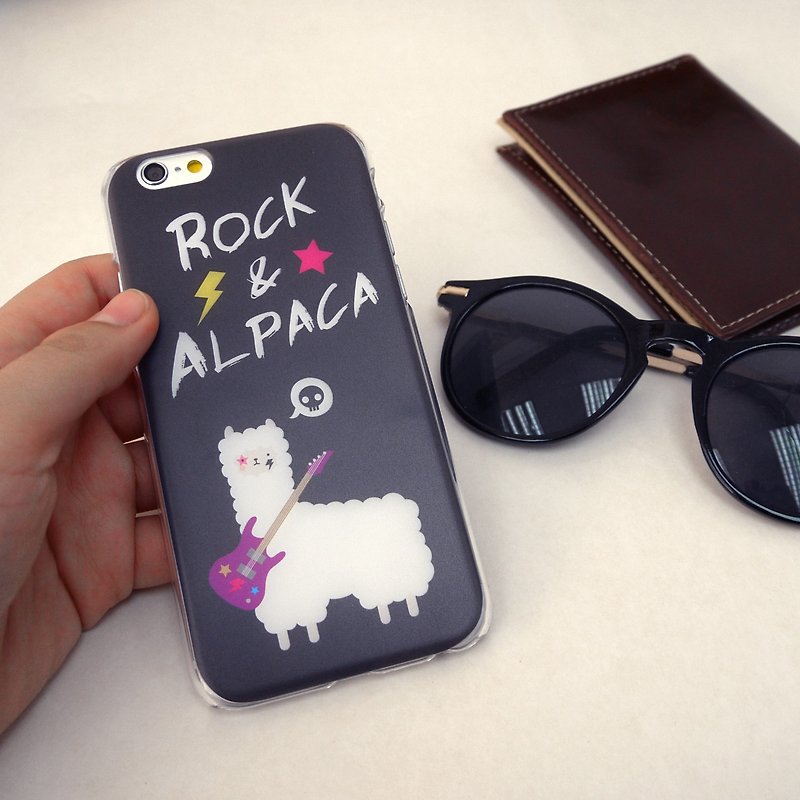 Rock and Alpaca Print Soft / Hard Case for iPhone X,  iPhone 8,  iPhone 8 Plus,  iPhone 7 case, iPhone 7 Plus case, iPhone 6/6S, iPhone 6/6S Plus, Samsung Galaxy Note 7 case, Note 5 case, S7 Edge case, S7 case - Phone Cases - Plastic Black