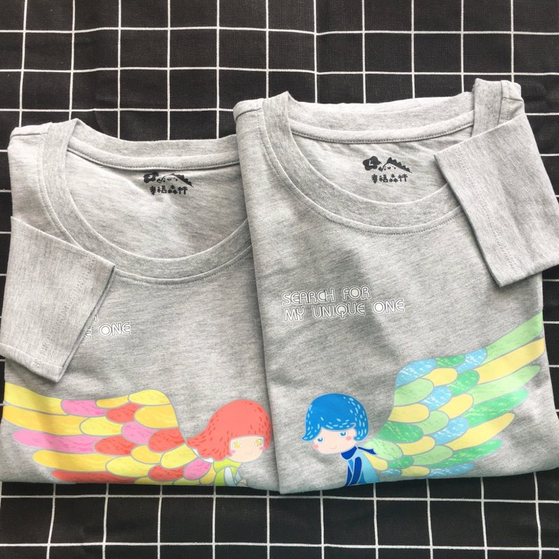 【情人節禮物】You Complete Me 情侶裝 棉T 長袖T-shirt - 女 T 恤 - 棉．麻 灰色
