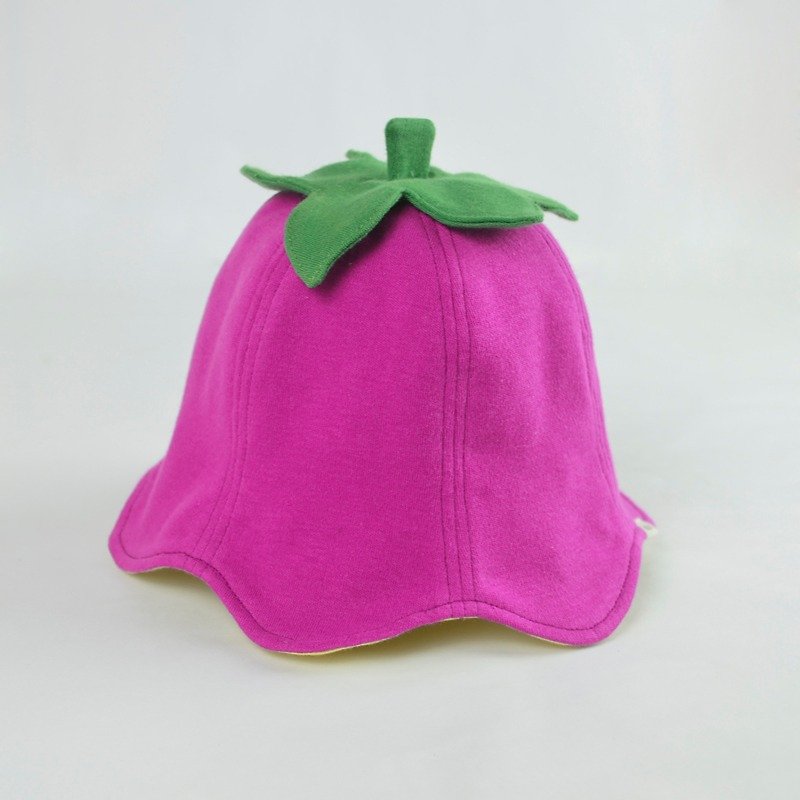 Great healthy fruits and vegetables bonnet - aubergine (S) - ผ้ากันเปื้อน - ผ้าฝ้าย/ผ้าลินิน 