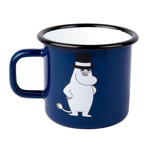 來自北歐的生活 Moomin芬蘭嚕嚕米琺瑯馬克杯3.7 dl (嚕嚕米爸爸) 聖誕節交換禮物