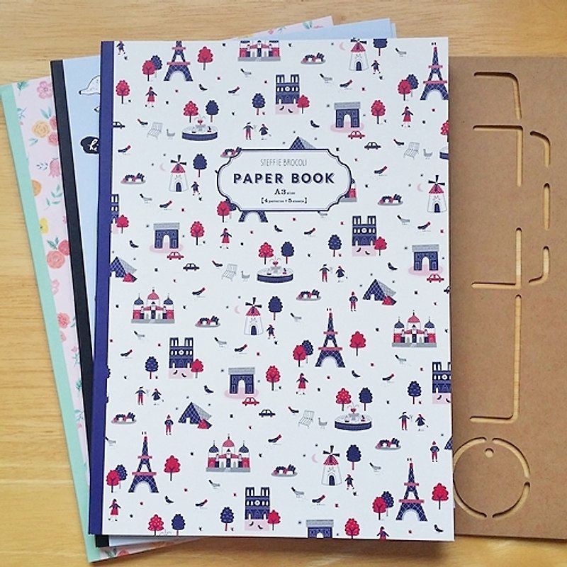 Aimez le style Paper Book 彩繪藝術紙 (03485 Steffie Brocoli) 包裝紙 裝飾 - Gift Wrapping & Boxes - Paper Blue