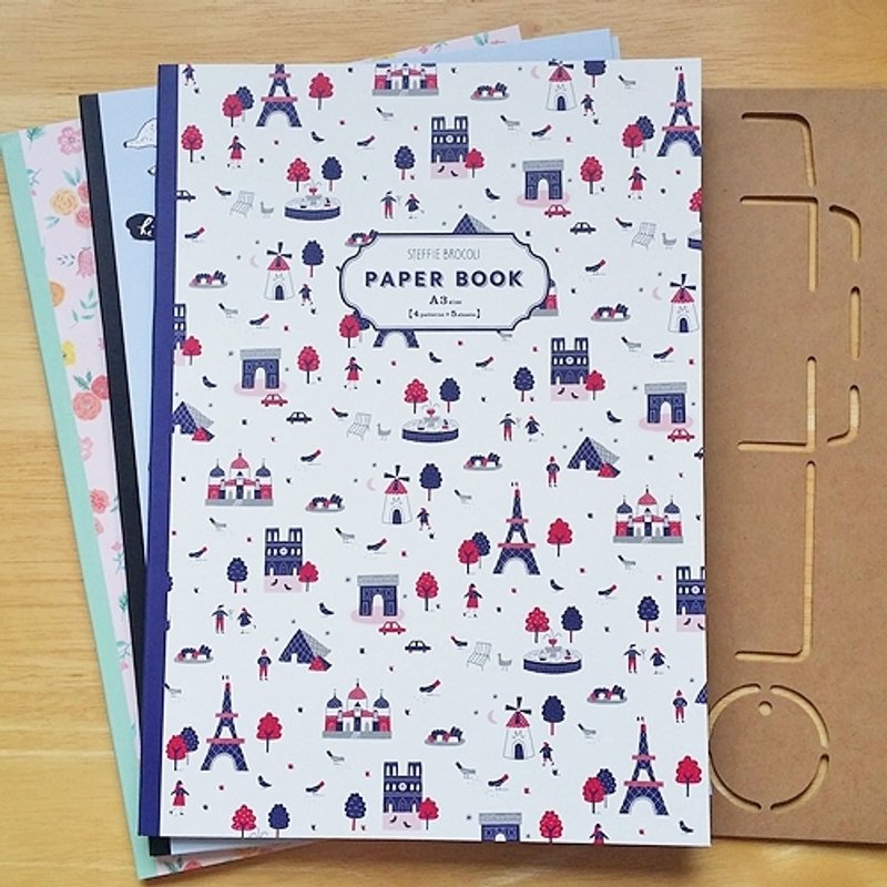 Aimez le style Paper Book 彩繪藝術紙 (03485 Steffie Brocoli) 包裝紙 裝飾 - วัสดุห่อของขวัญ - กระดาษ สีน้ำเงิน