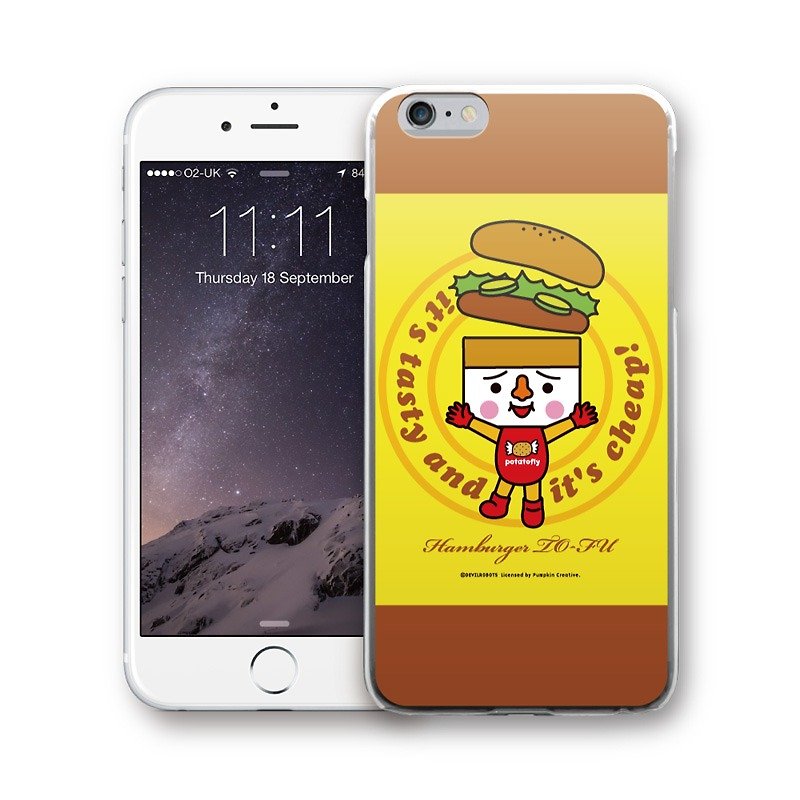 AppleWork iPhone 6/6S/7/8 原創設計保護殼 - 豆腐漢堡 PSIP-291 - 手機殼/手機套 - 塑膠 黃色
