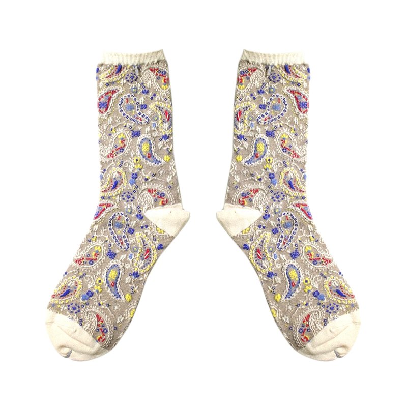 【4色】甘草花語！// 裊裊煙吹草旅棉襪子 :::DAWN' make up your feet ::: - Socks - Cotton & Hemp Multicolor