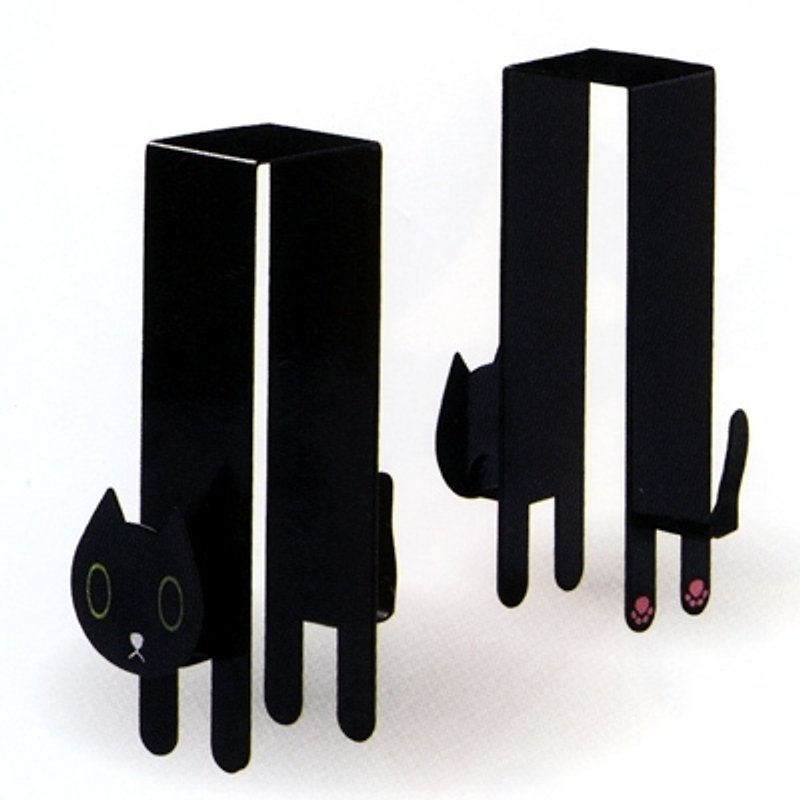 Animal shaped door with a small hook (black) - กล่องเก็บของ - โลหะ สีดำ