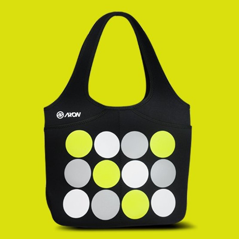AXON horizontal shoulder computer bag - กระเป๋าแมสเซนเจอร์ - วัสดุกันนำ้ สีดำ