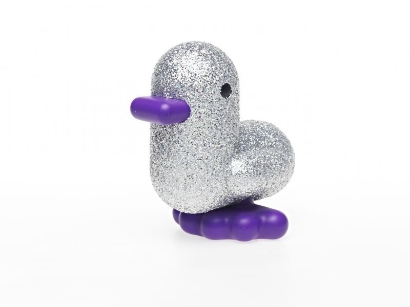 Belgium CANAR cute heart-shaped duck money box (design version shiny Silver) - Coin Banks - Plastic Multicolor