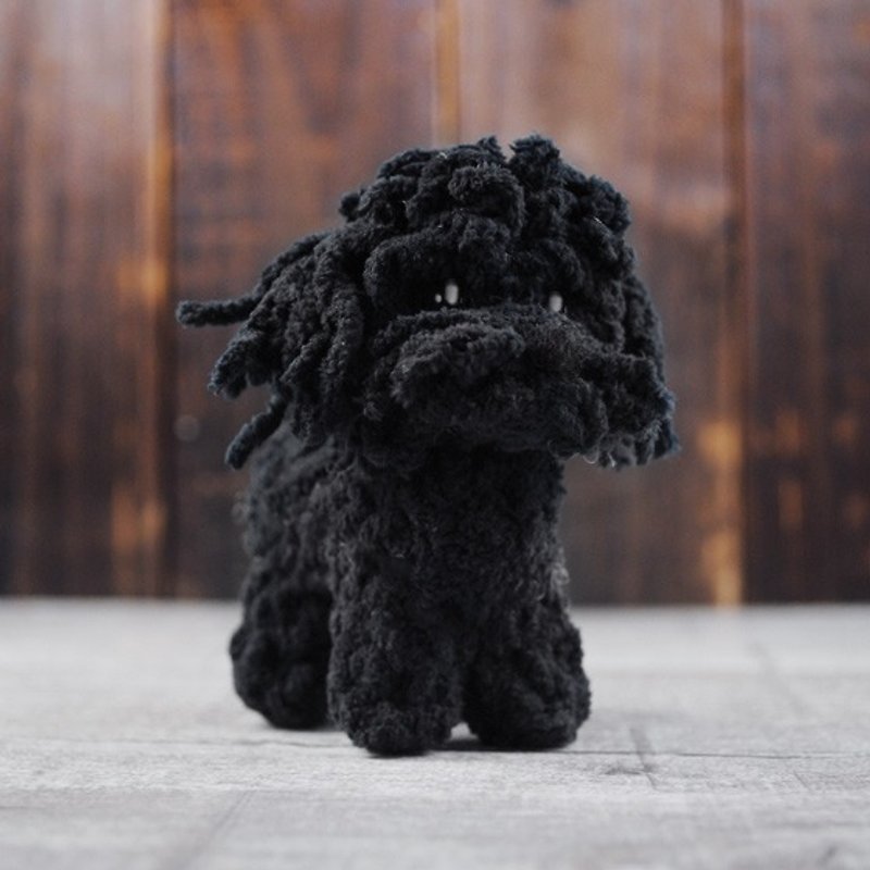 Pets avatar 13 ~ 15cm [feiwa Fei handmade baby doll pet poodle] (welcome to build your dog) - ตุ๊กตา - วัสดุอื่นๆ สีดำ