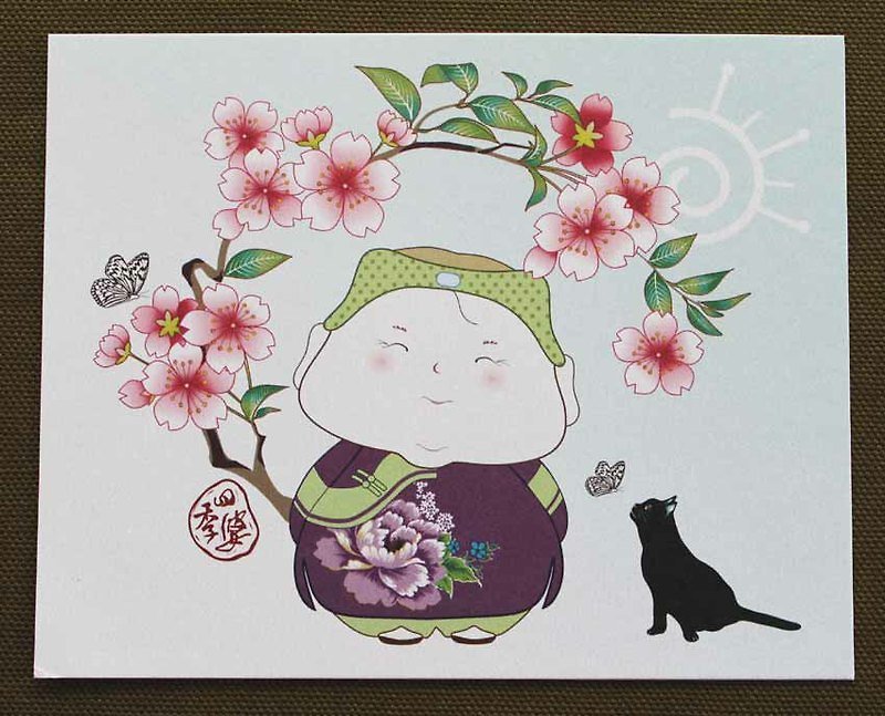 Siji Po Postcard: Cherry Blossom - การ์ด/โปสการ์ด - วัสดุอื่นๆ สึชมพู