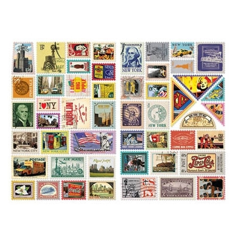 Dessin x 7321 Design- mini stamp sticker set V3- New York, 7321-02009 - Stickers - Paper Multicolor