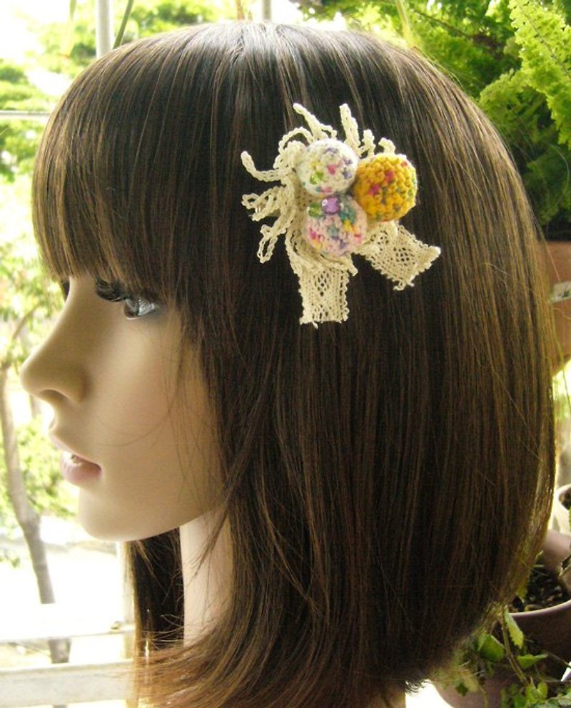 A girl from the Japanese miscellaneous forest department * Dream smile * Hair accessories. Brooch - อื่นๆ - วัสดุอื่นๆ สีเหลือง