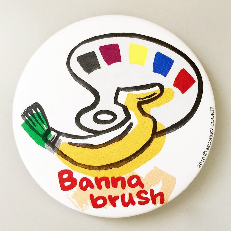 磁鐵 巴納筆刷不香蕉 | MonkeyCookie - 磁石貼/磁鐵 - 塑膠 黃色