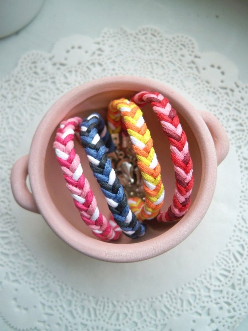 Victory braided bracelet-1 piece-(optional color) - สร้อยข้อมือ - วัสดุอื่นๆ หลากหลายสี