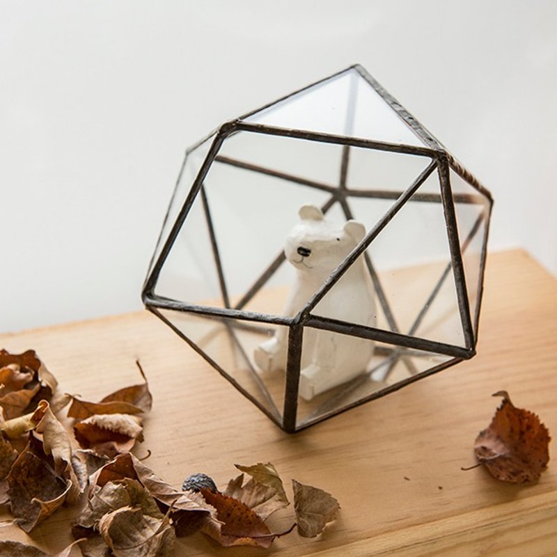 Hand-made greenhouse glass icosahedral GreenHouse Collection / Show - Plants - Glass White