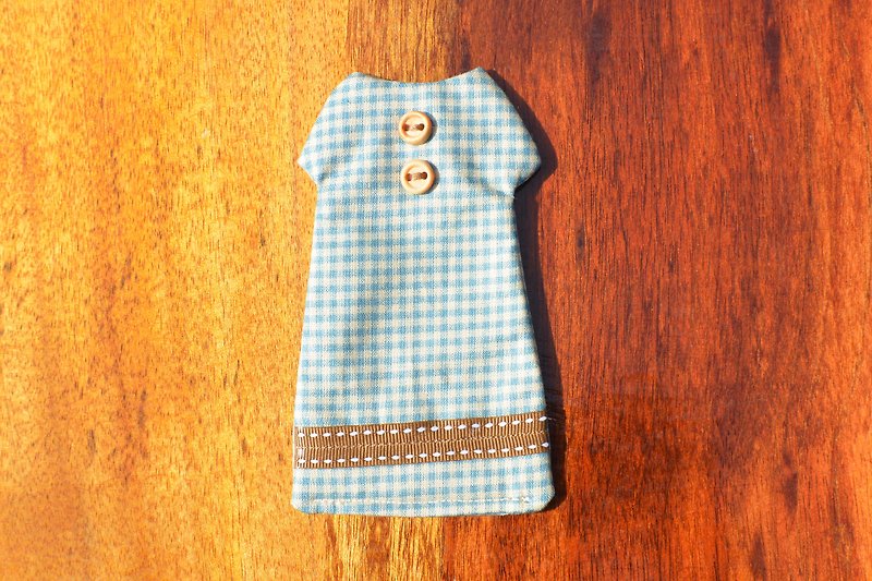 Feeling Bookmark-Blue Plaid Dress - Other - Other Materials Green