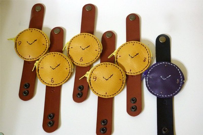 Time is money_watch purse手工皮件 - 零錢包/小錢包 - 真皮 