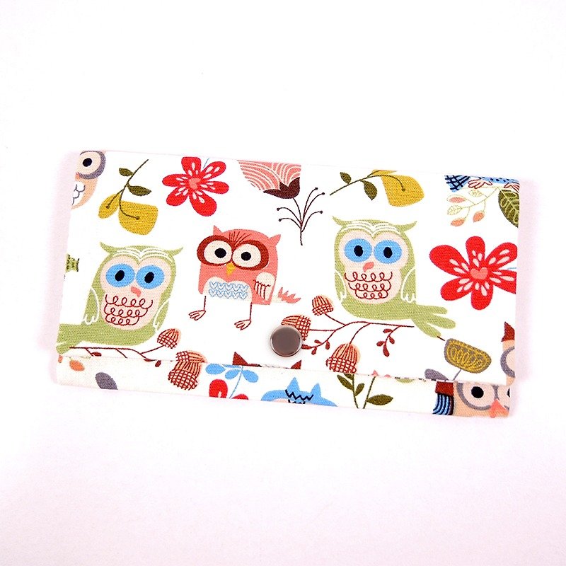 Red bag passbook bag - owl (m) - Wallets - Cotton & Hemp White