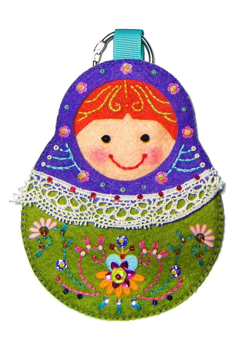 Russian Doll Card Set #020 - ที่ใส่บัตรคล้องคอ - วัสดุอื่นๆ สีม่วง